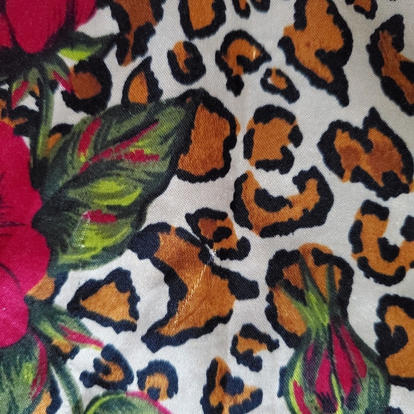 Vintage Cheetah Rose Print Winlar Caftan - Picture 11 of 14